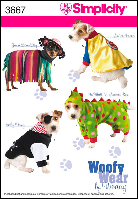 Woofy Wear pattern by Wendy - see more CUTE dogs in costumes at Living Vintage