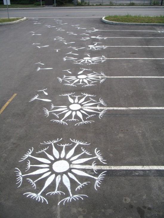 a fanciful way to decorate a parking lot -- one of 8 picks for this week's Friday Favorites