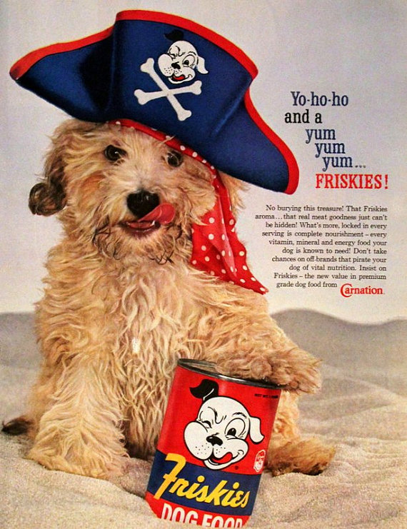 a hungry pirate - see more CUTE dogs in costumes at Living Vintage