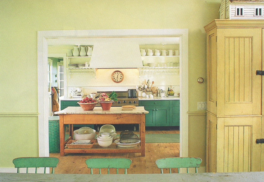 a wide open doorway provides flow to the dining room but still keeps the kitchen separate (See more photos of this One Cool House @ Living Vintage)