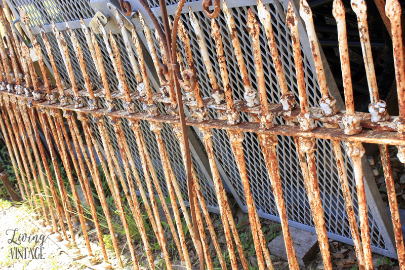 reclaimed iron fencing that could be transformed to a dog gate