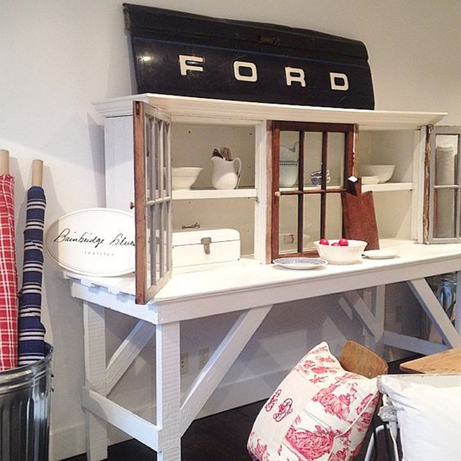 a wonderful desk made using reclaimed windows and wood - one of 8 picks for this week's Friday Favorites