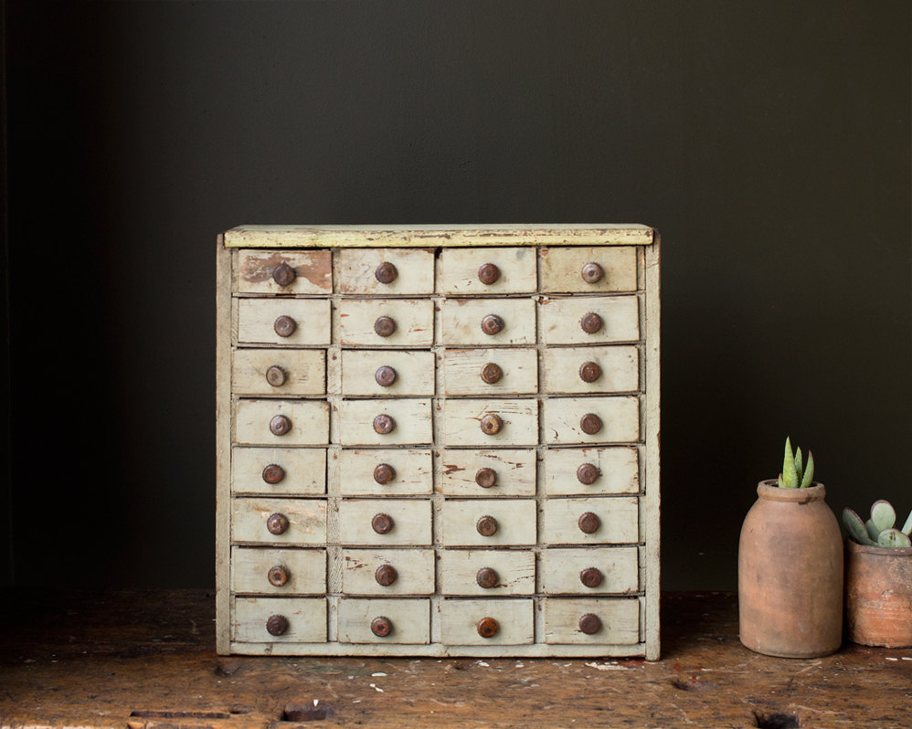 a wonderful primitive wooden pull drawer cabinet - one of 8 picks for this week's Friday Favorites