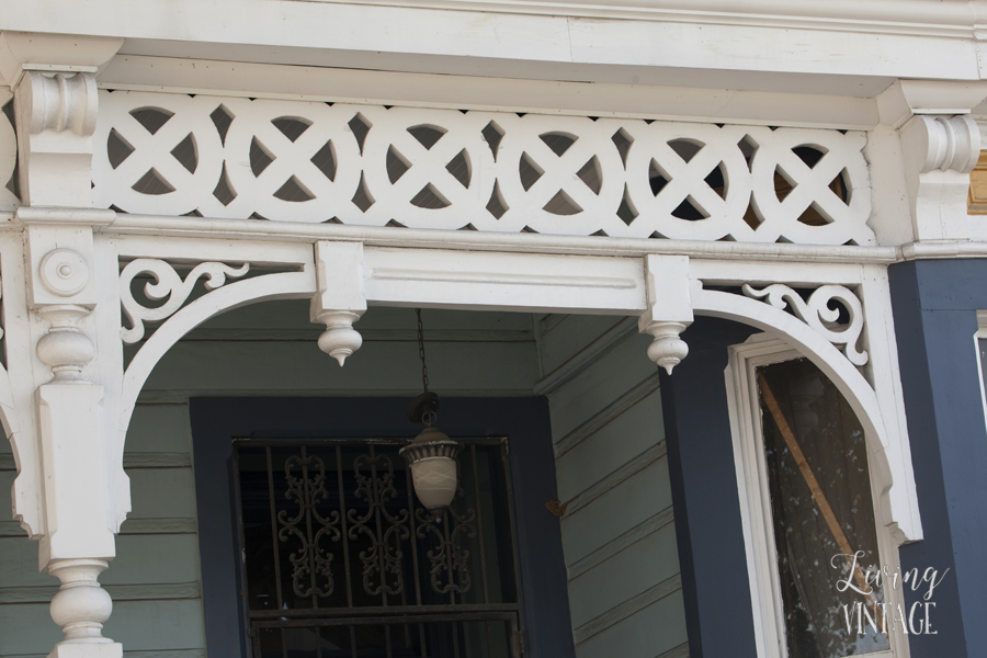 some of the beautiful corbels we spotted in New Orleans - hop over to Living Vintage to see more!