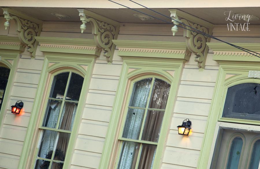 some of the beautiful corbels we spotted in New Orleans - hop over to Living Vintage to see more!