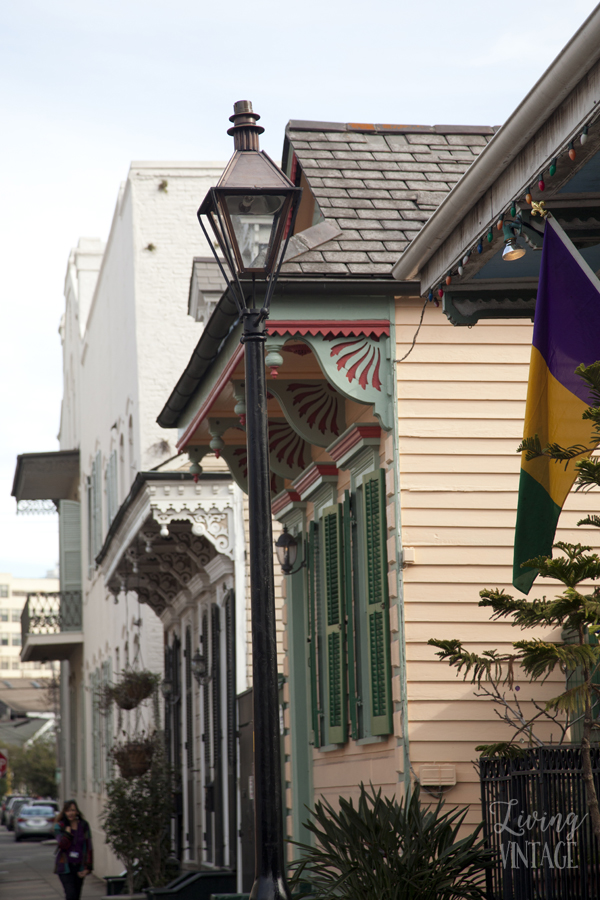 stunning corbels and architecture in New Orleans - hop over to Living Vintage to see more!