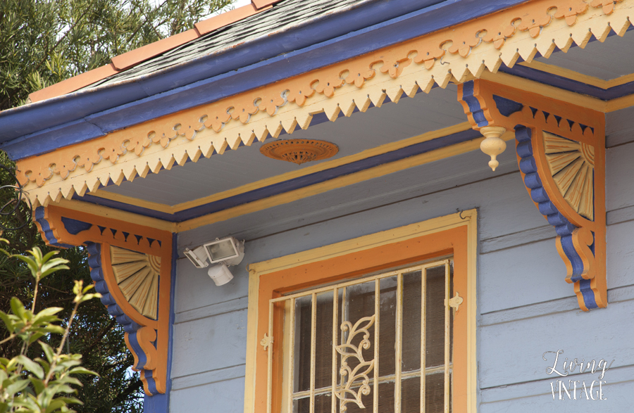 some of the beautiful corbels we spotted in New Orleans - hop over to Living Vintage to see more!