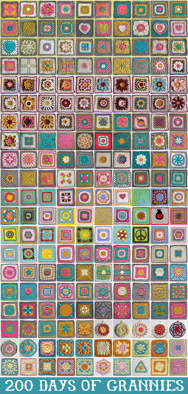 a fun project: 200 days of granny squares - 1 of 8 picks for this week's Friday Favorites