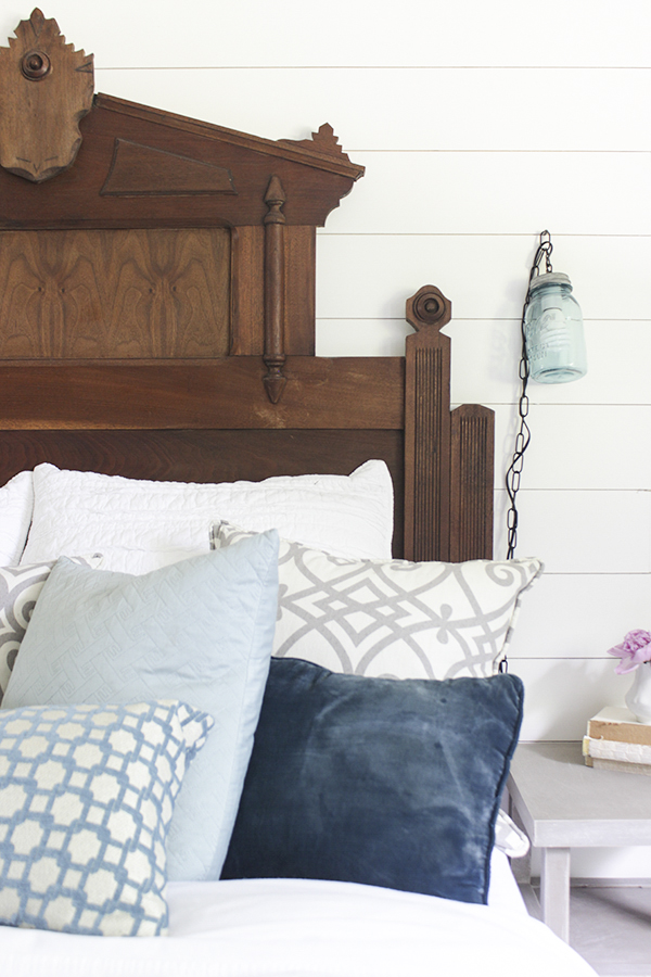 a very pretty antique headboard (and a fun light fixture) - one of 8 picks for this week's Friday Favorites