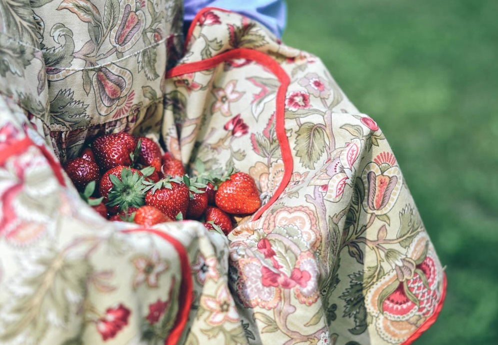 a lovely image of an apron full of fresh strawberries - 1 of 8 picks for this week's Friday Favorites