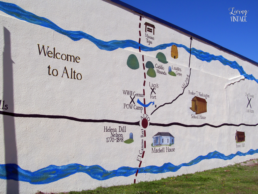 our home is shown on the town mural