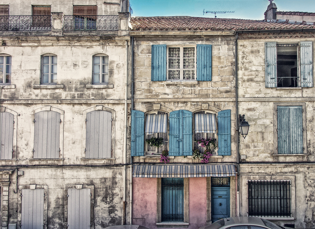 beautiful windows in France, trimmed in blue - 1 of 8 picks for this week's Friday Favorites