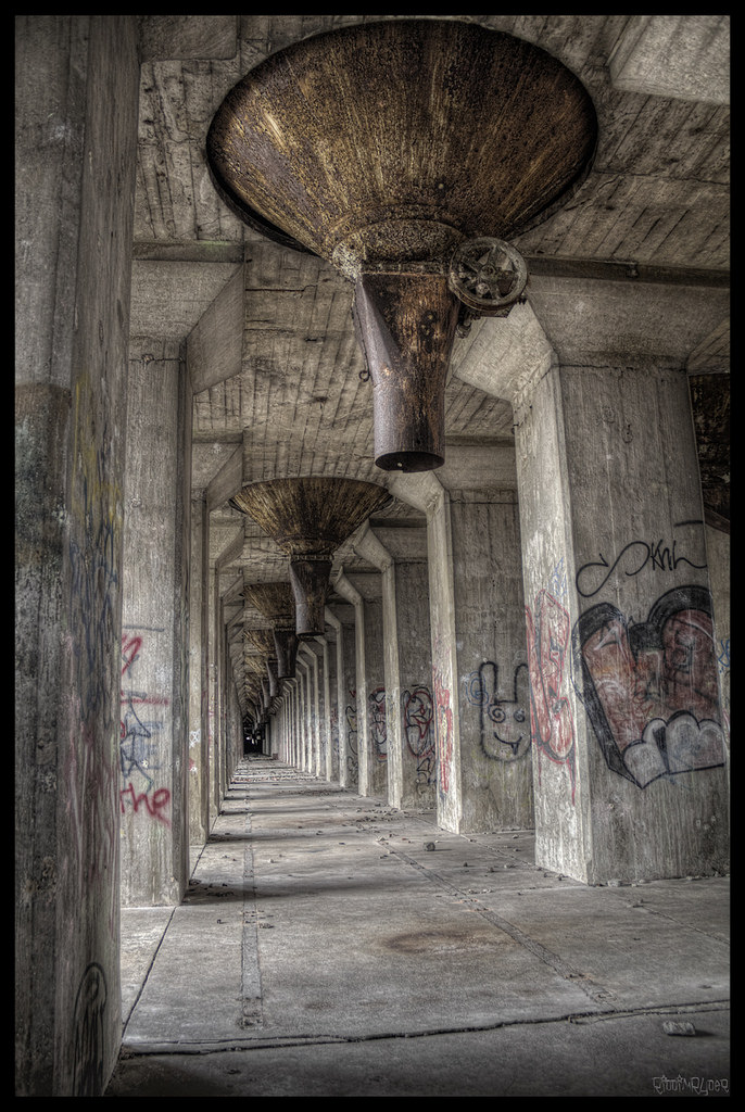 ginormous funnels in an abandoned grain elevator - 1 of 8 picks for this week's Friday Favorites