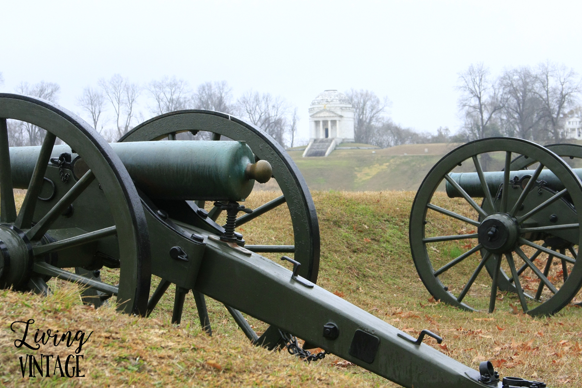 the Civil War battlefield in Vicksburg