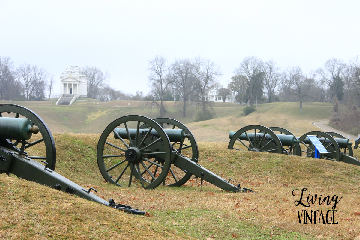 the Civil War battlefield in Vicksburg