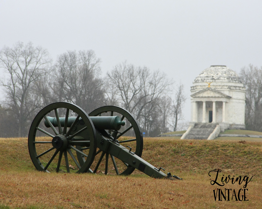 the Civil War battlefield in Vicksburg