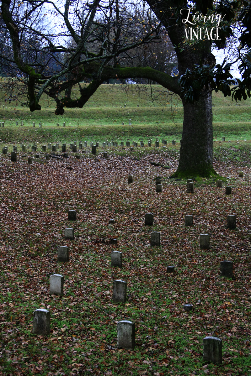 the graveyards at Vicksburg National Military Park