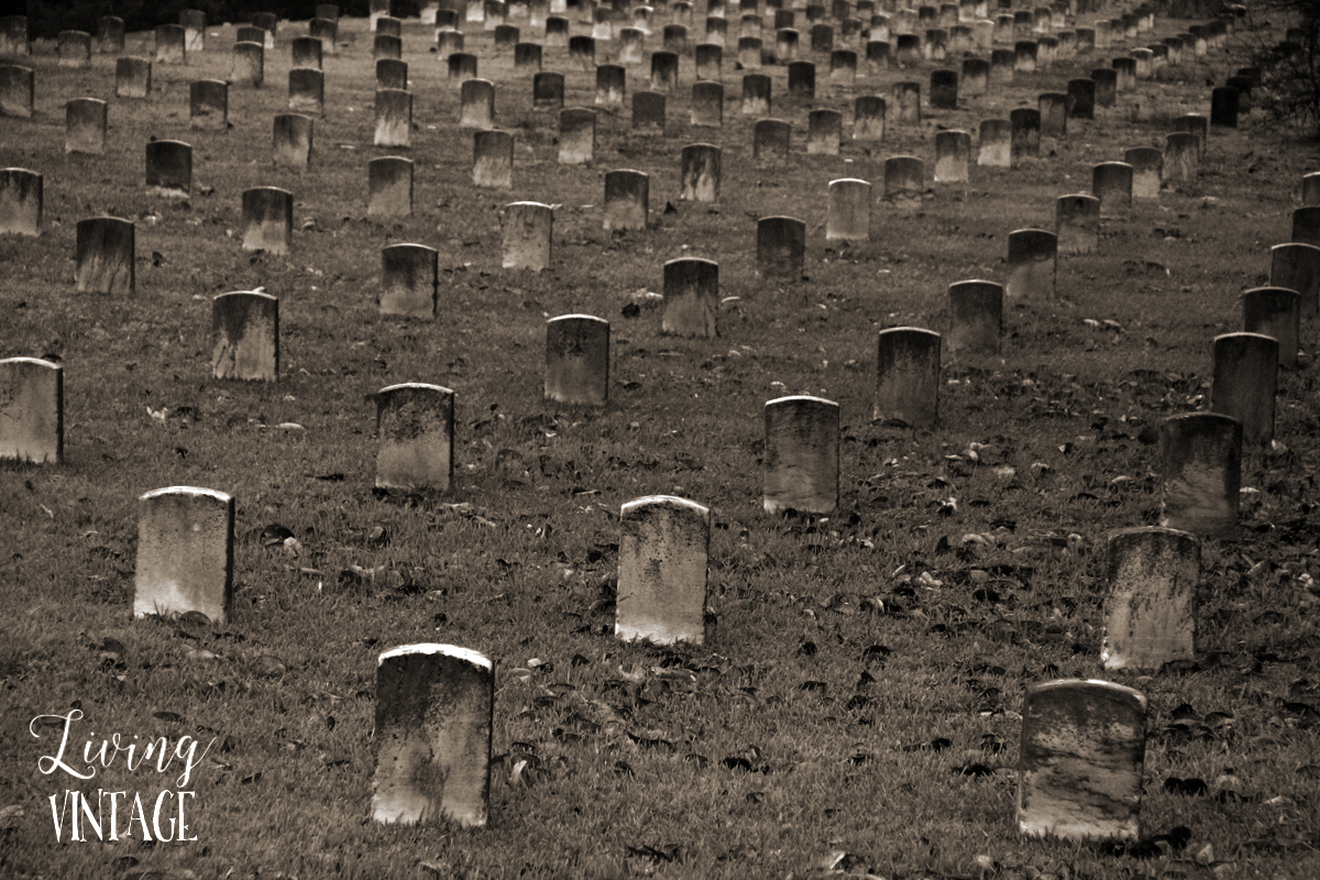 the graveyards at Vicksburg National Military Park