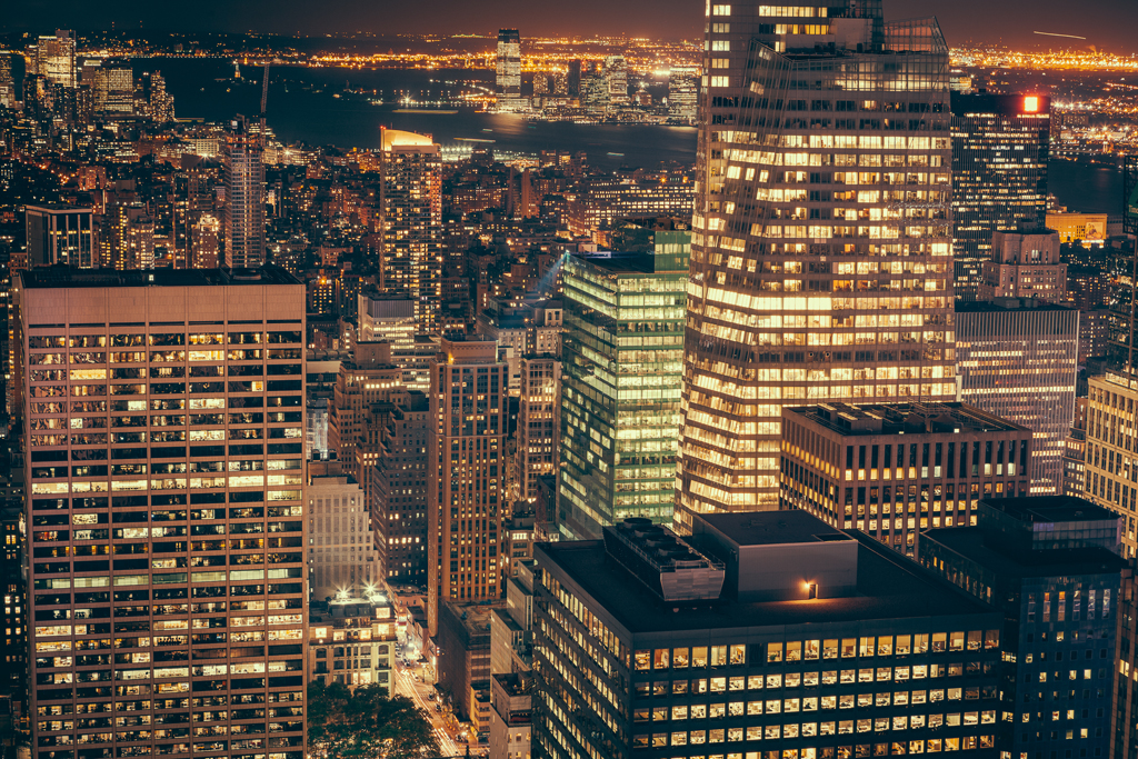 a fascinating night view of New York