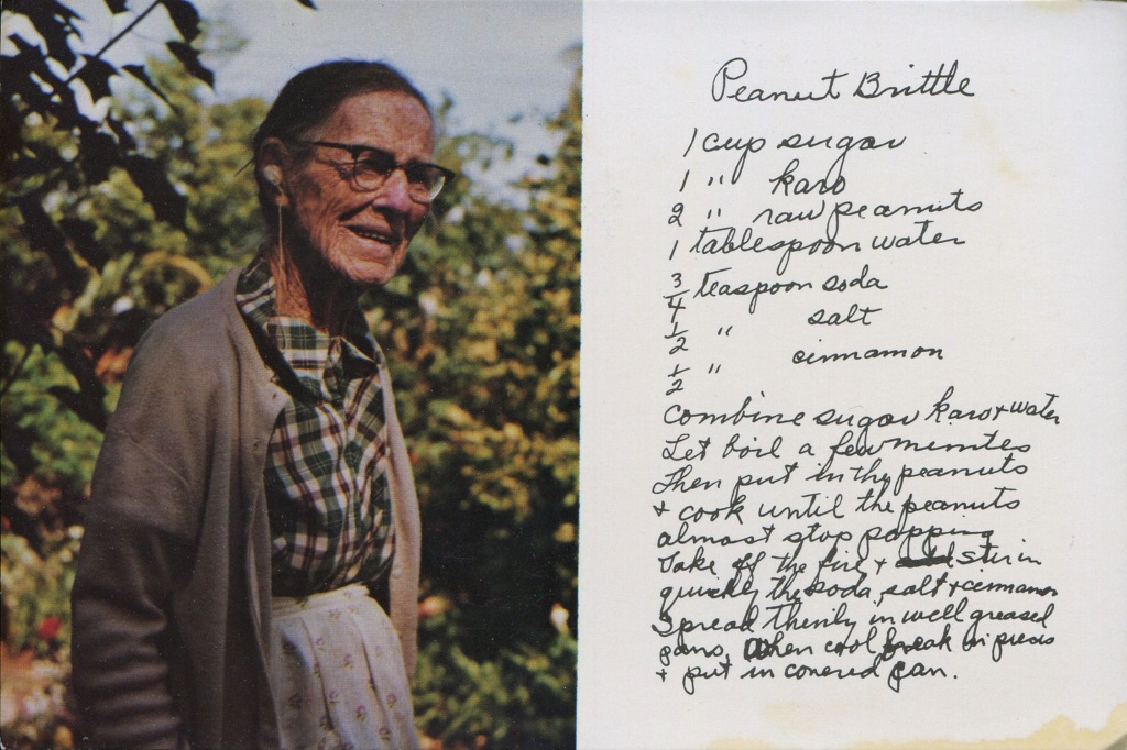 Bertha 'Granny' Holdeman and her famous peanut brittle recipe